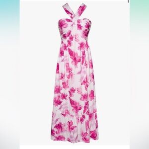 Floral Pink Maxi Dress